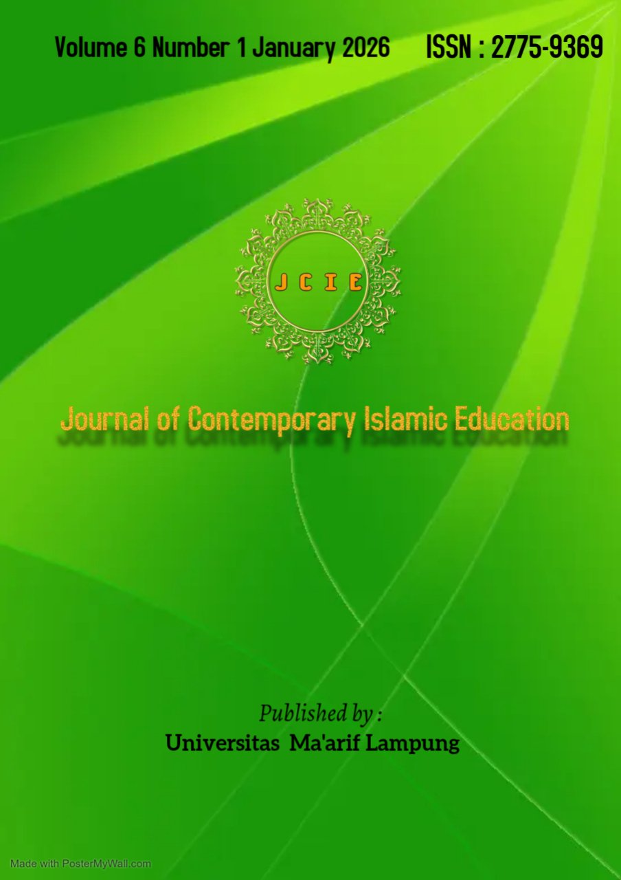 					View Vol. 6 No. 1 (2026): Journal of Contemporary Islamic Education
				