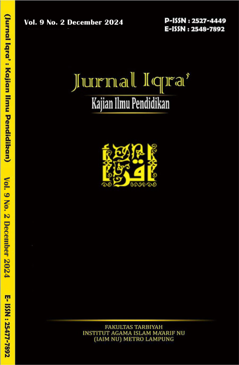 View Vol. 10 No. 2 (2025): Jurnal Iqra' : Kajian Ilmu Pendidikan
